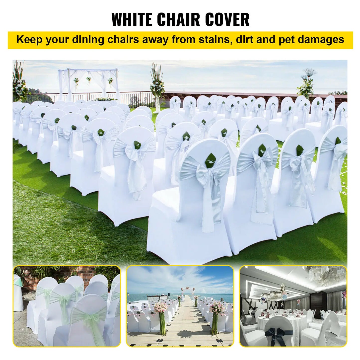 Spandex Wedding Chair Cover Set