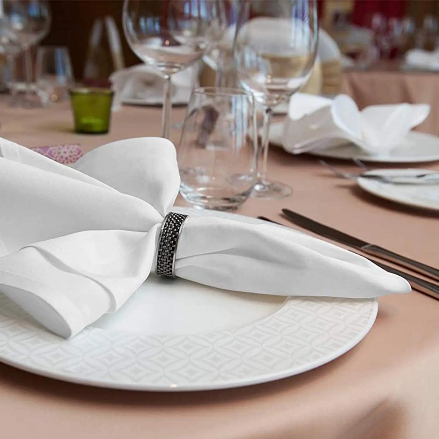 Premium White Linen Napkin Set