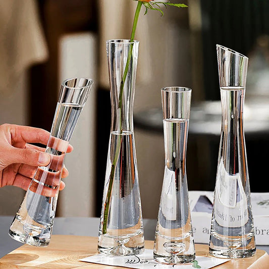 Luxury Transparent Glass Flower Vase