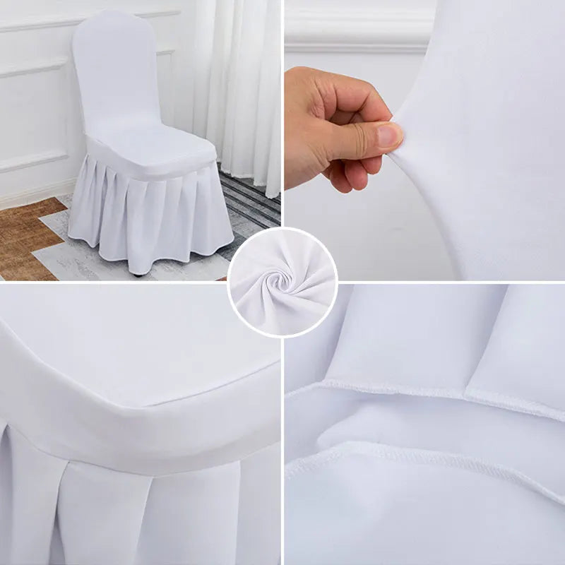 Luxury Pleated Spandex Chair Cover