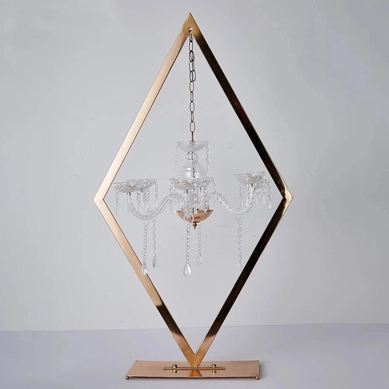 Gold Diamond Metal Centerpiece Set