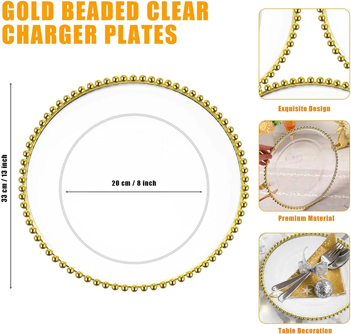 Beaded Charger Plate Set