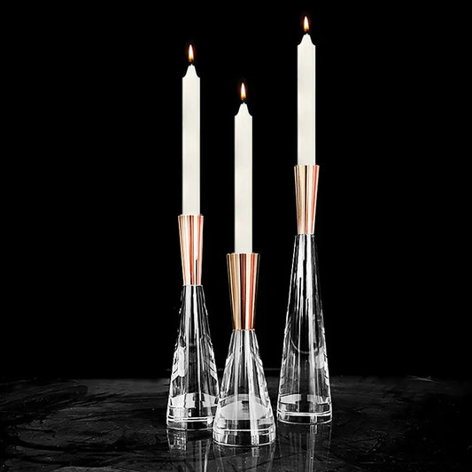 Transparent Elegance Acrylic Candle Holder Set