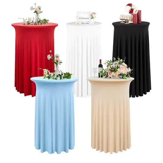 Elastic Round Spandex Cocktail Tablecloth